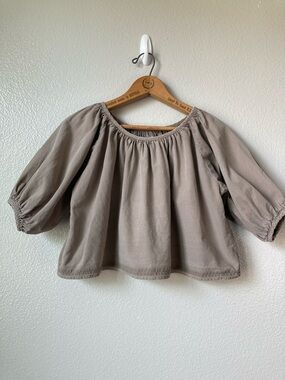 Rudy Jude Kids Gather Blouse Top Organic Cotton Natural Dyes Loose Fit sz L